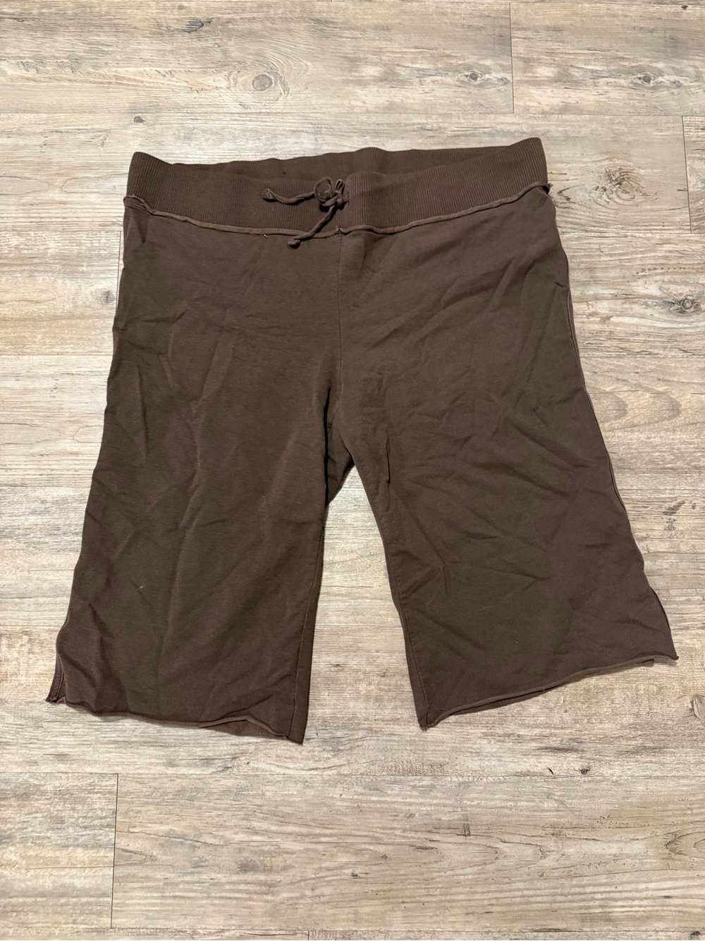 Women's Brown Lounge Shorts with Drawstring Waist Y2K